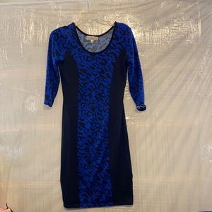 See Video: Blue & Black Zebra Print Dress